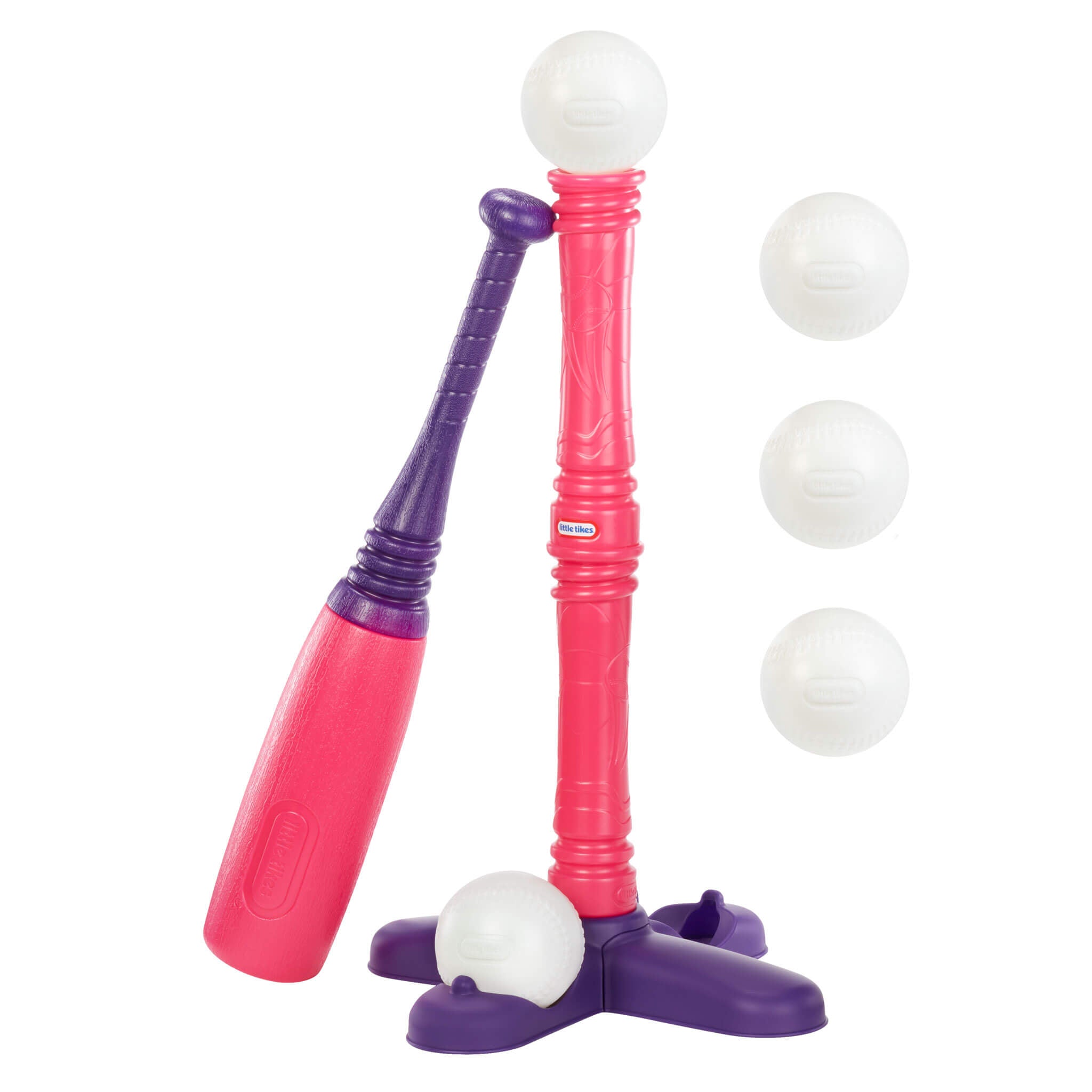 488481-Totsports-Tball-Pink.jpg TotSports™ T-Ball Set with 5 Balls - Pink - Image 1