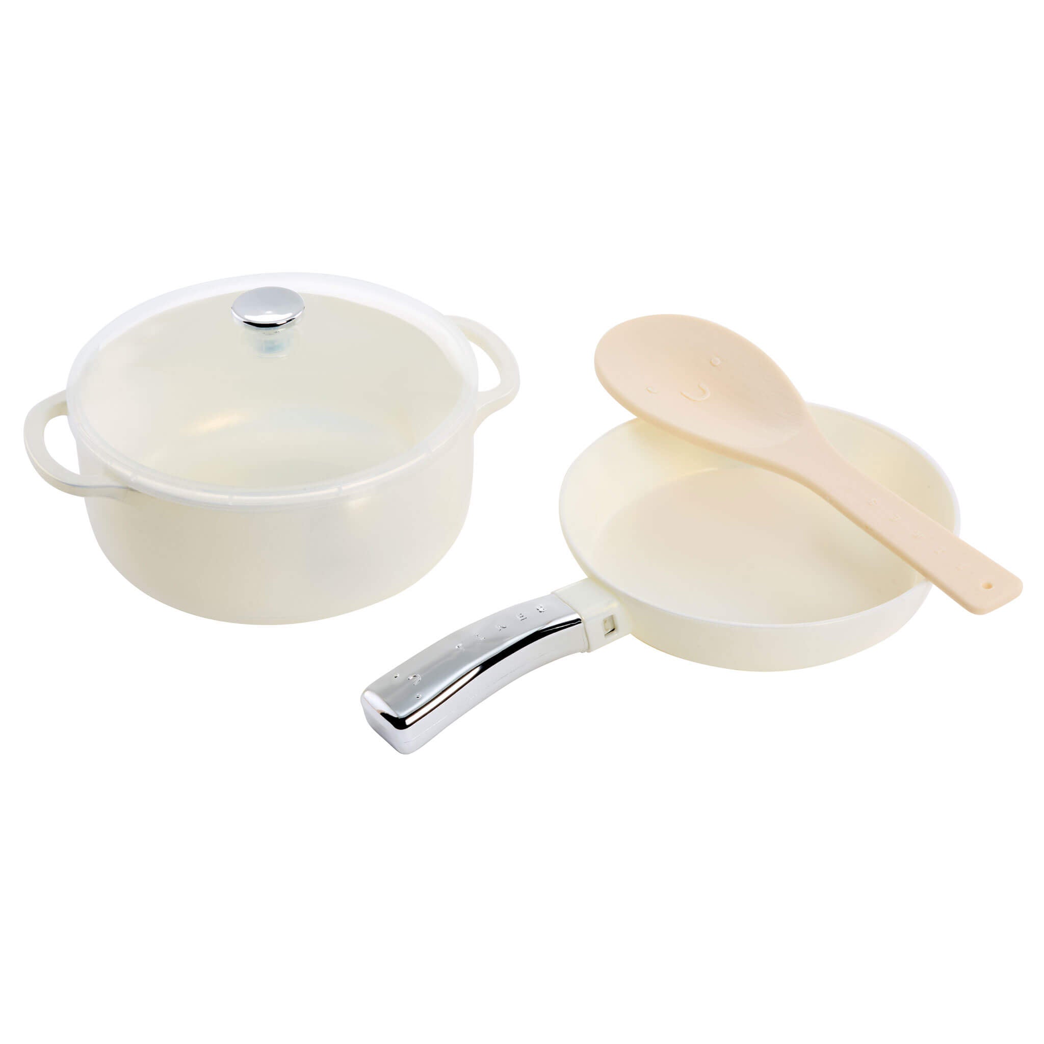 646843-Sweet-Spaces-Pots-and-Pans-Set-White.jpg Sweet Spaces™ Pots & Pans Set - White - Image 1