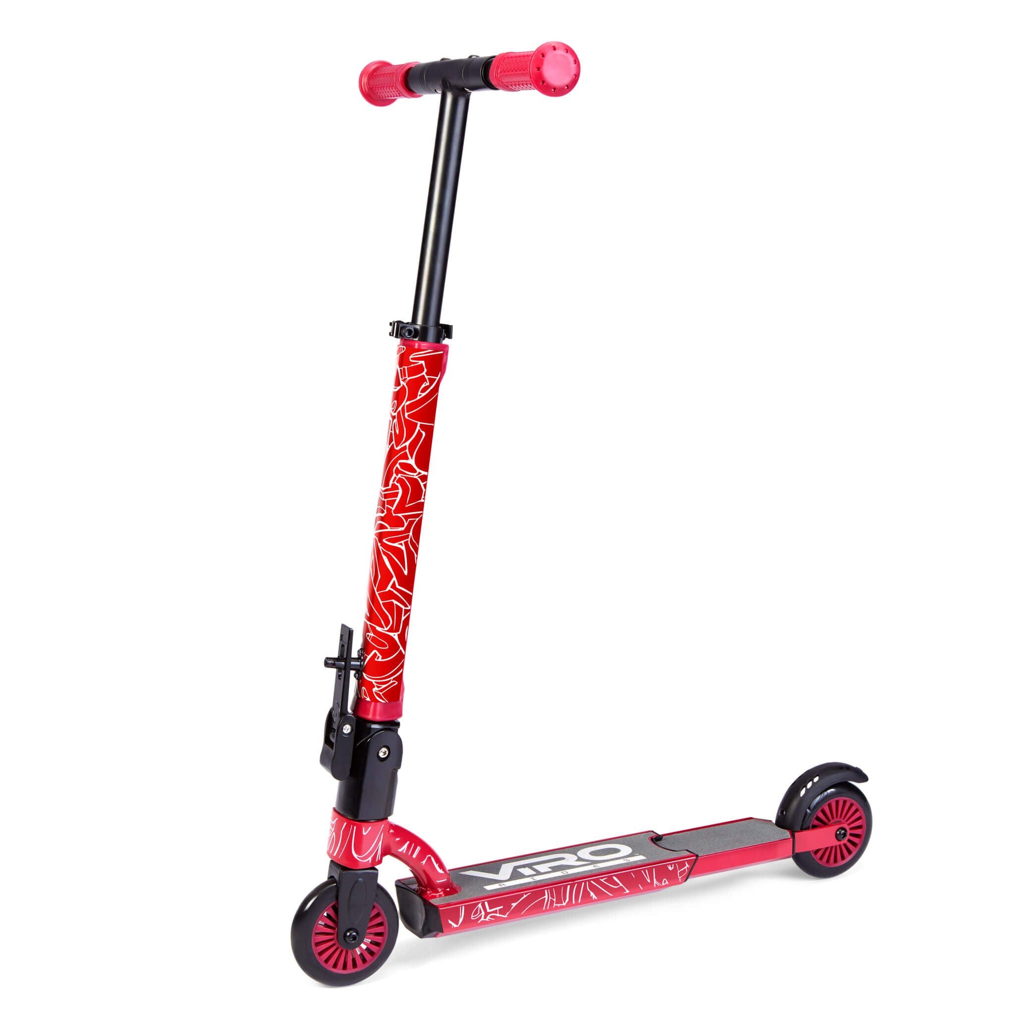 653087-Compact-Scooter-Black-and-Red.jpg Viro Rides Compact Scooter Black and Red - Image 1