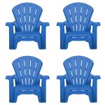 Garden Chair - Blue 4 Pack