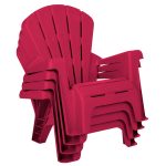 Garden Chairs - Red 4 Pack - Image 6