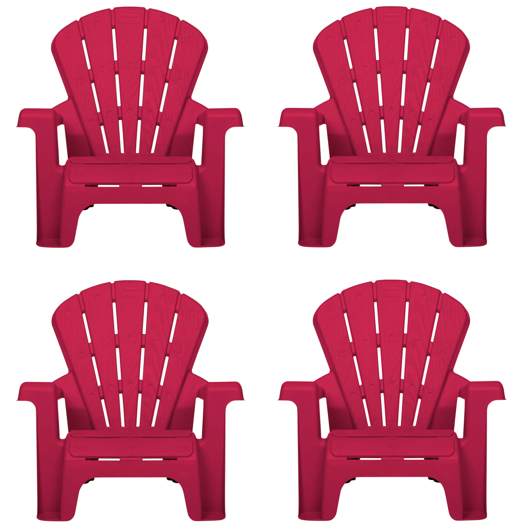 665264-Red-Garden-Chairs_76482a32-6ce0-4fa8-9f61-c44aaabff88f.jpg Garden Chairs - Red 4 Pack - Image 1