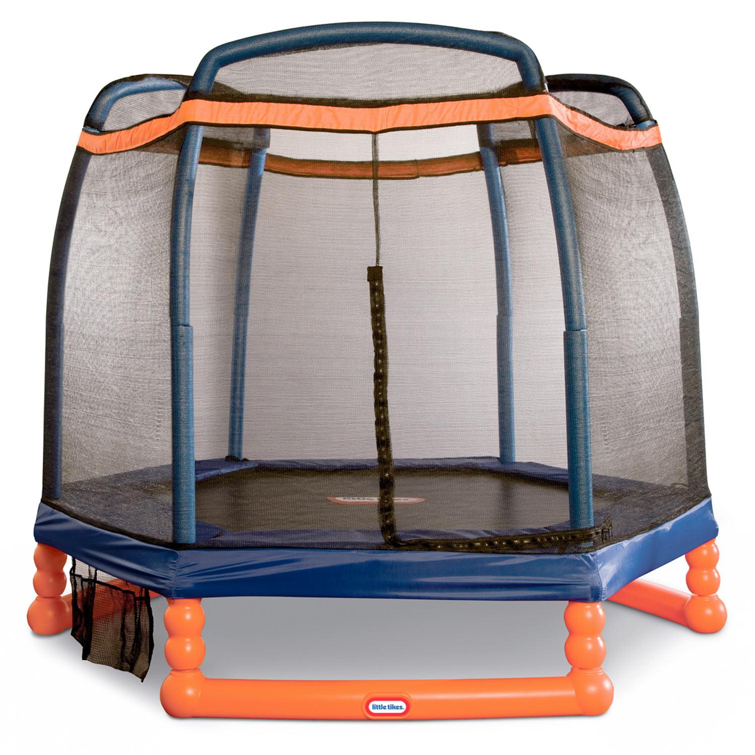 6757_1e237790-1ad5-437c-93c7-4f87e4662d21.jpg 7ft. Trampoline with Safety Net Enclosure - Image 1