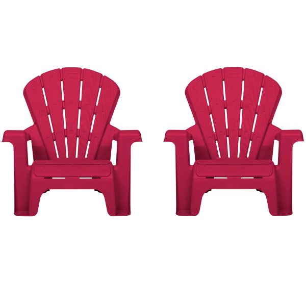 Garden Chair - Red 2 Pack